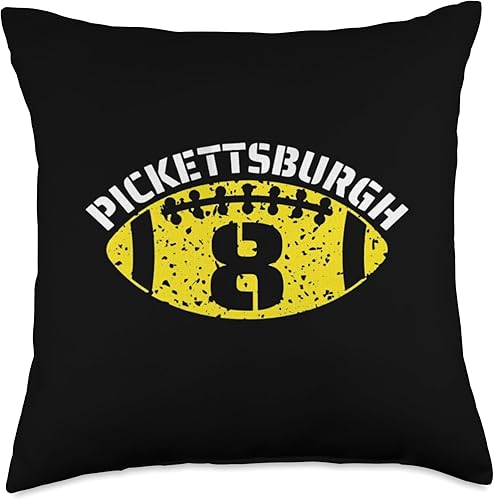Pickettsburgh 8 Burgh Merch Throw Pillow, 18x18, Multicolor