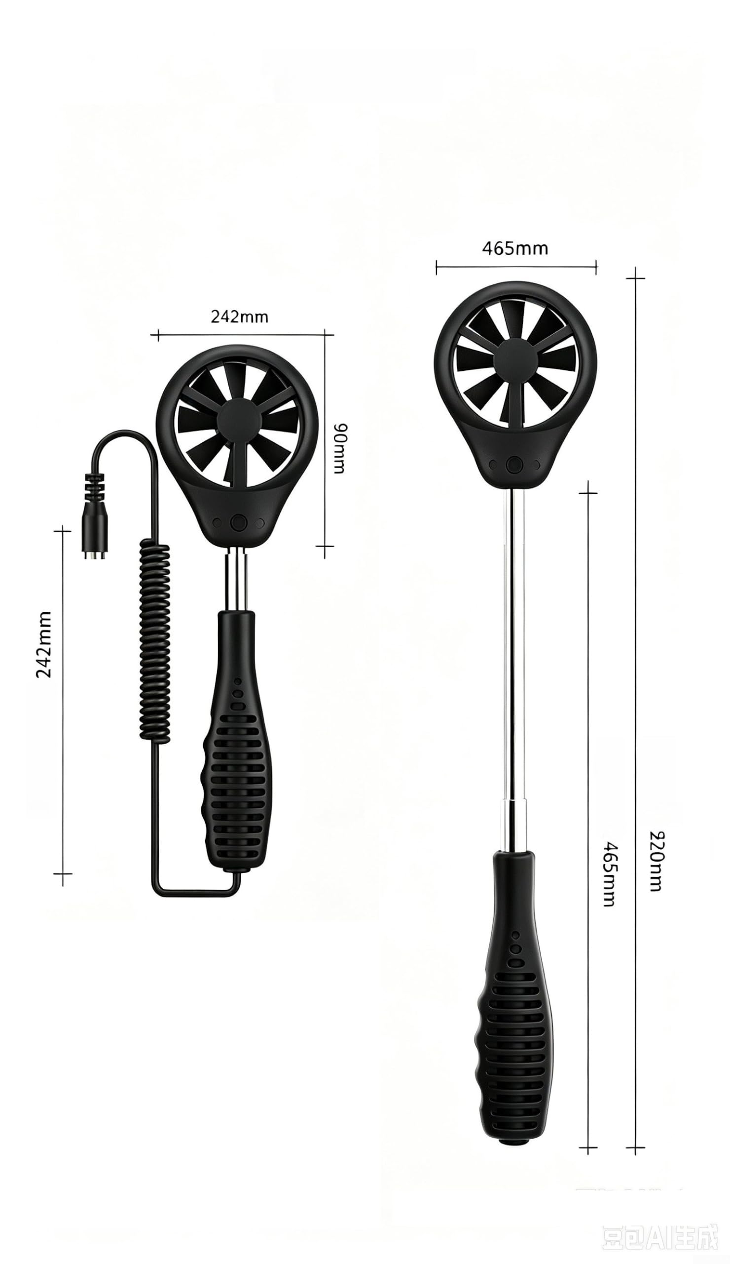 Handheld Windmesser Digital LCD Hintergrundbeleuchtung(SW6036)