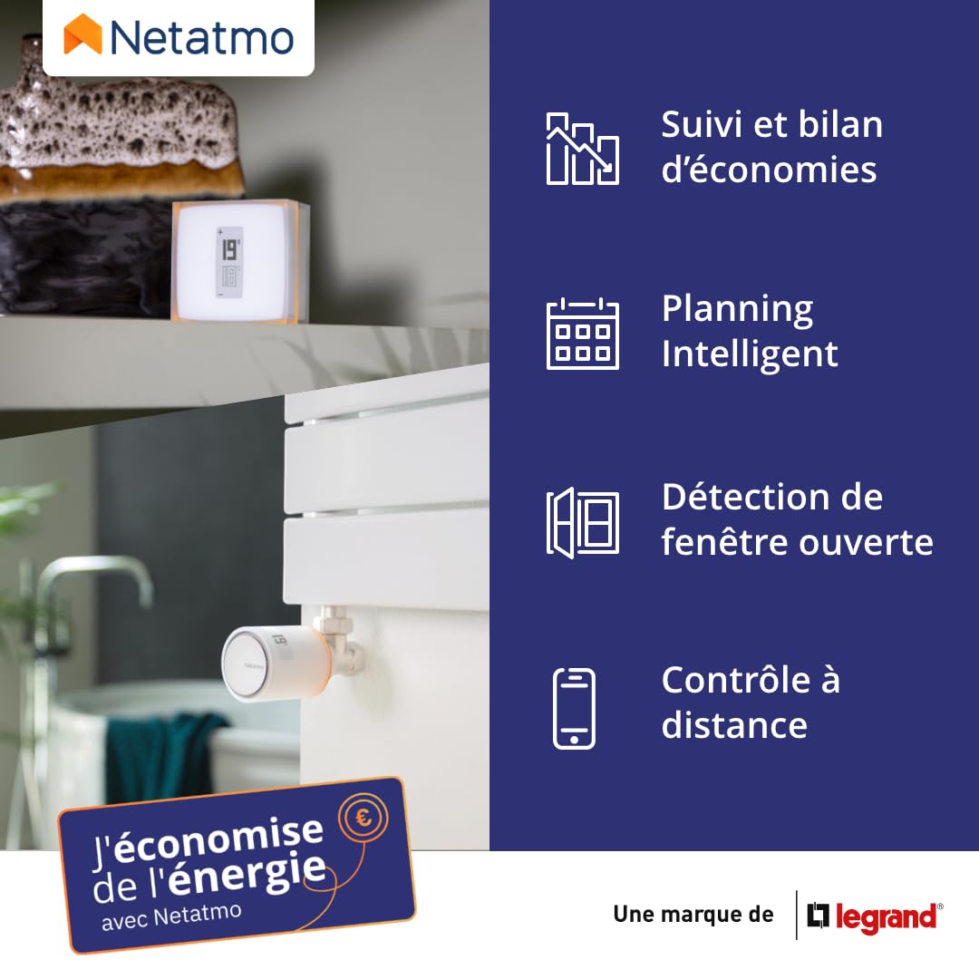 Netatmo Starter Pack - 2 Têtes Thermostatiques Connectée - NVP-DE