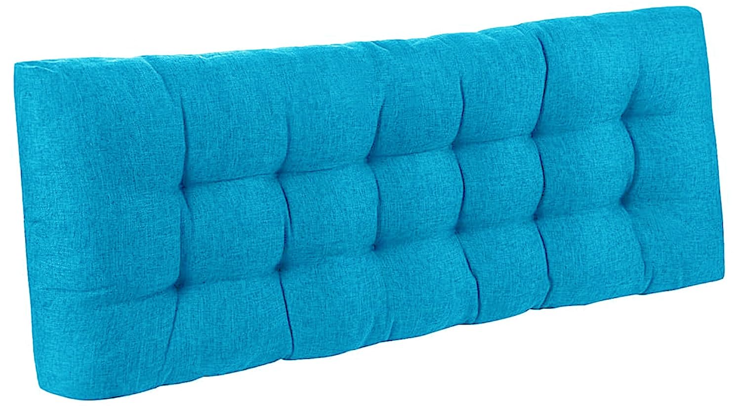 Matelas antidérapant Cush de 8 cm d'épaisseur avec fourrure douce bleu lac