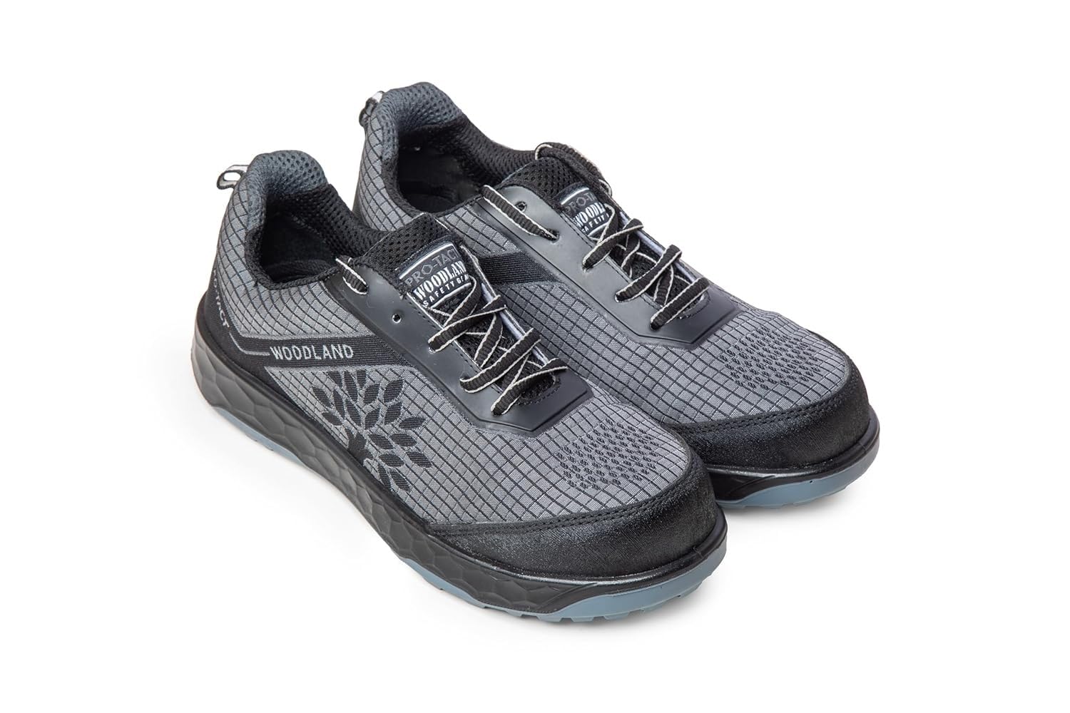 Woodland Ranger Knitted Safety Shoes for Men | Oil Resistant Safety Shoe with Anti Slip Grip | Lightweight & Antistatic PU Double Density with Composite Toe | Black-image-7