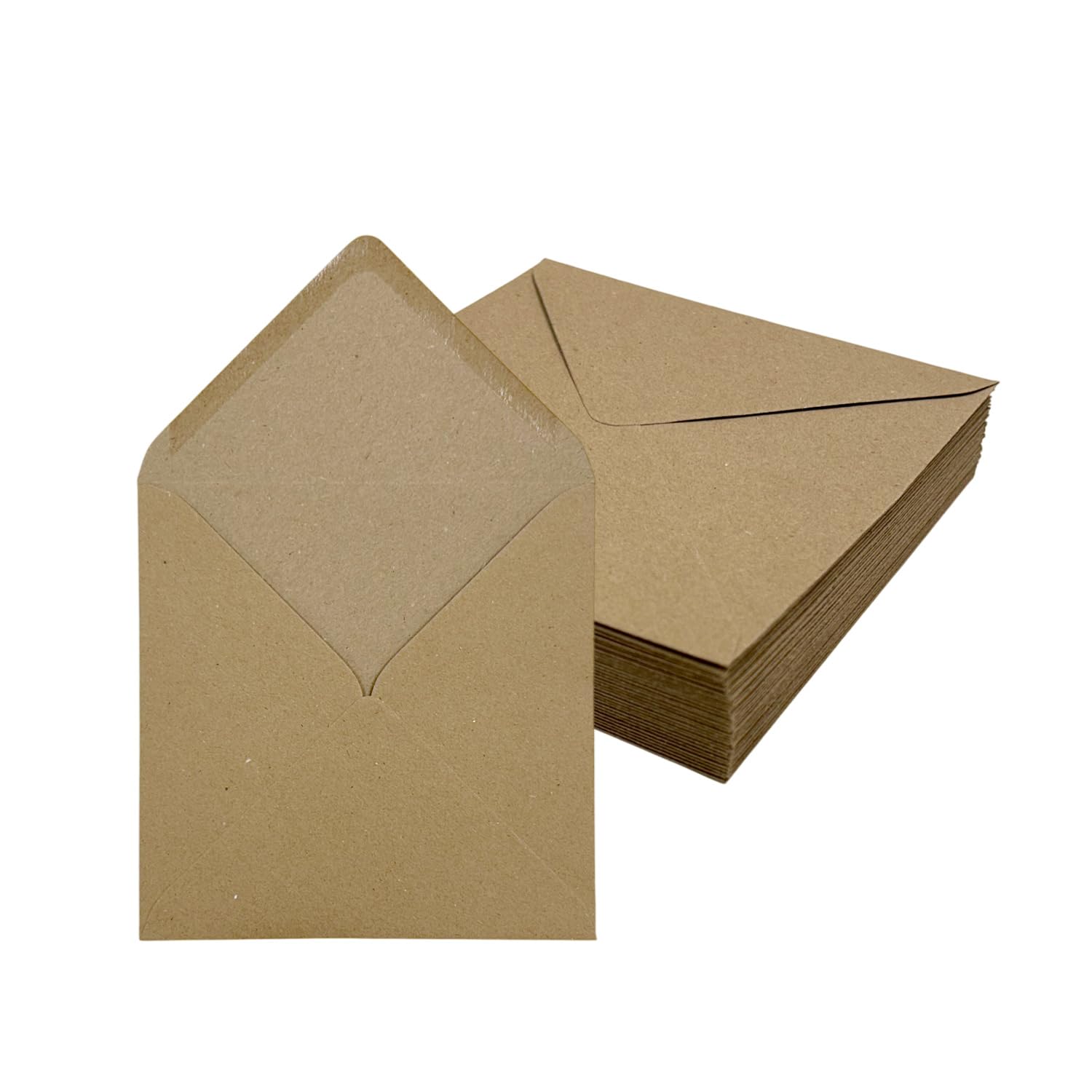 Pack of 500 Eco Kraft 164x164mm Gummed Envelopes – 110gsm Recycled Paper for Gift Cards, Thank‑You Notes, Invitations & Craft Packaging