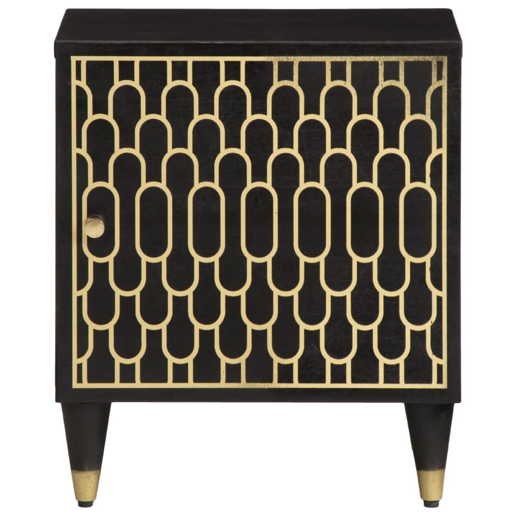 Homgoday Armoire de sol Mobilier de bureau, Table de chevet 40 x 33 x 46 cm en bois massif de mangue, Buffet, table de chevet, chambre à coucher, buffet pour chambre à coucher v