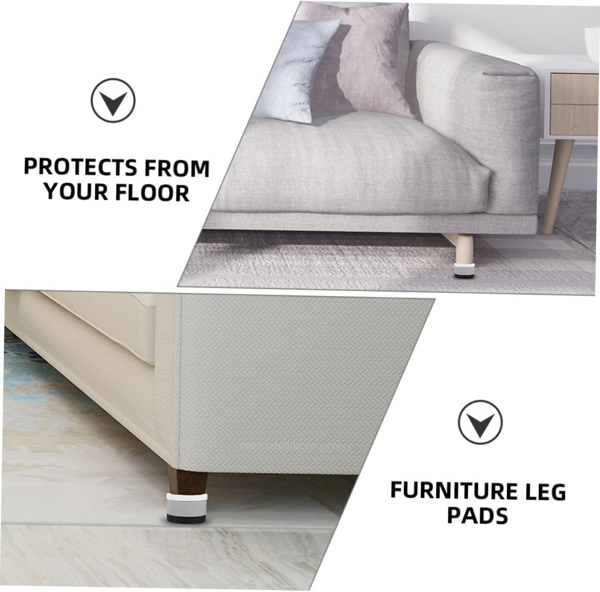 8pcs Elevate Furniture Leg Pads Non-Slip Sofa Table Feet Pads Sturdy Easy to Use for Chairs