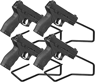 4 Pack Hold Up Pistol Gun Safe Holder Storage Organizer and Display Free Stand Handgun Rack Hanger Gun Accessories - HYTPJX
