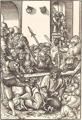 Christ portant la croix poster toile Lucas Cranach pour salon et bureau