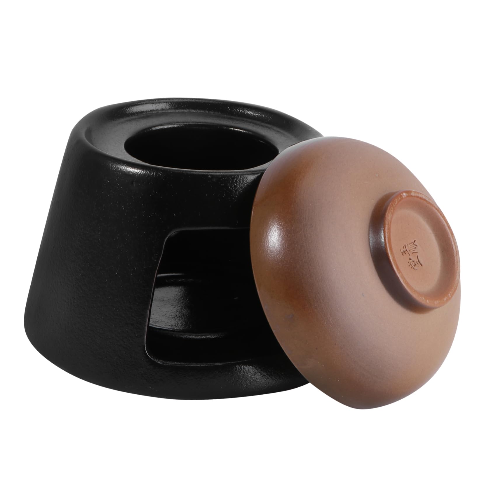 SOLUSTRE Retro Tea Warmer Ceramic Teapot Heater Tealight Heater Set Tea Stove for Office Home