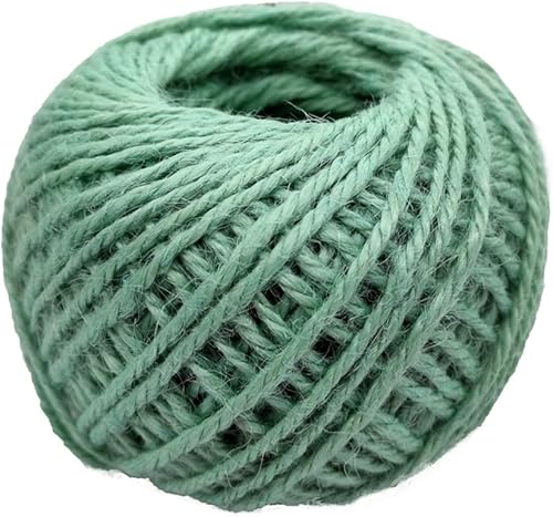 Miniatura 35 de Rollo de yute de cáñamo de 164 pies y 0.079 in para envolver regalos de Navidad, manualidades, exhibición de imágenes y adornos (marfil)