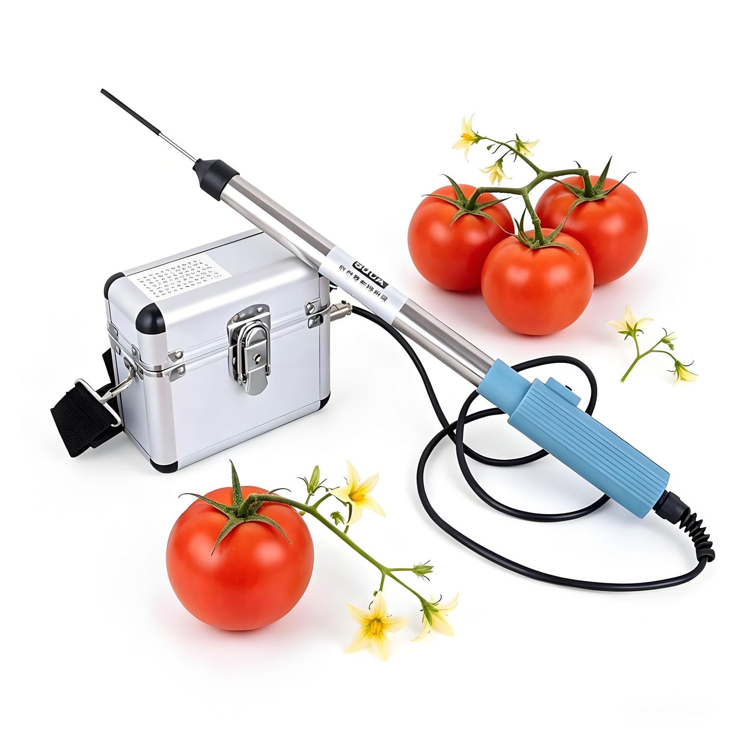 AiODiO Vibrating Electric Tomato Pollinator, Cordless Mini Tool for Effortless Pollination of Tomatoes, Peppers, and Strawberries - 4800 RPM with 10-Hour Standby, Easy Installation