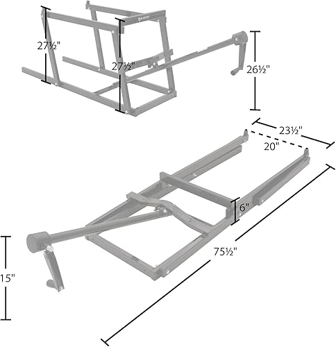 Miniatura 3 de Black Ice Exclusivo elevador y soporte de trabajo para motos de nieve de lujo, capacidad de 700 libras