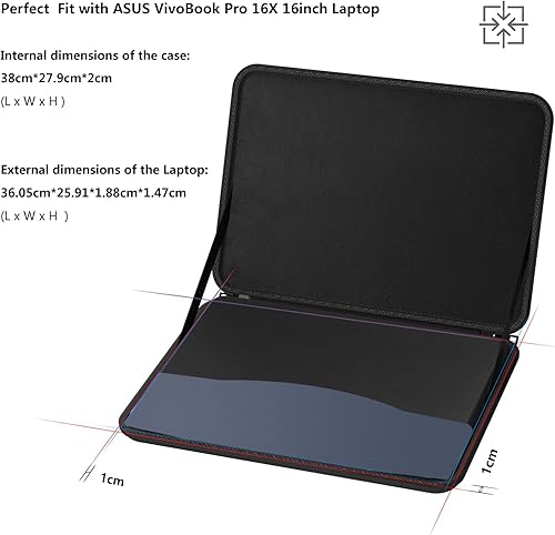 Miniatura 4 de Smatree Funda rígida para portátil ASUS de 16 pulgadas para ASUS VivoBook Pro 16X, ASUS ROG Strix Scar de 16 pulgadas 2023, funda para portátil ASUS