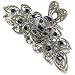 Vintage Chic Metal Alloy Rhinestone Large Size Fancy Hair Claw Jaw Clips Pins - Women Fashion Retro Flowers Hair Catch Barrette Hair Updo Grip Hair Accessories for Thick Hair (A#)