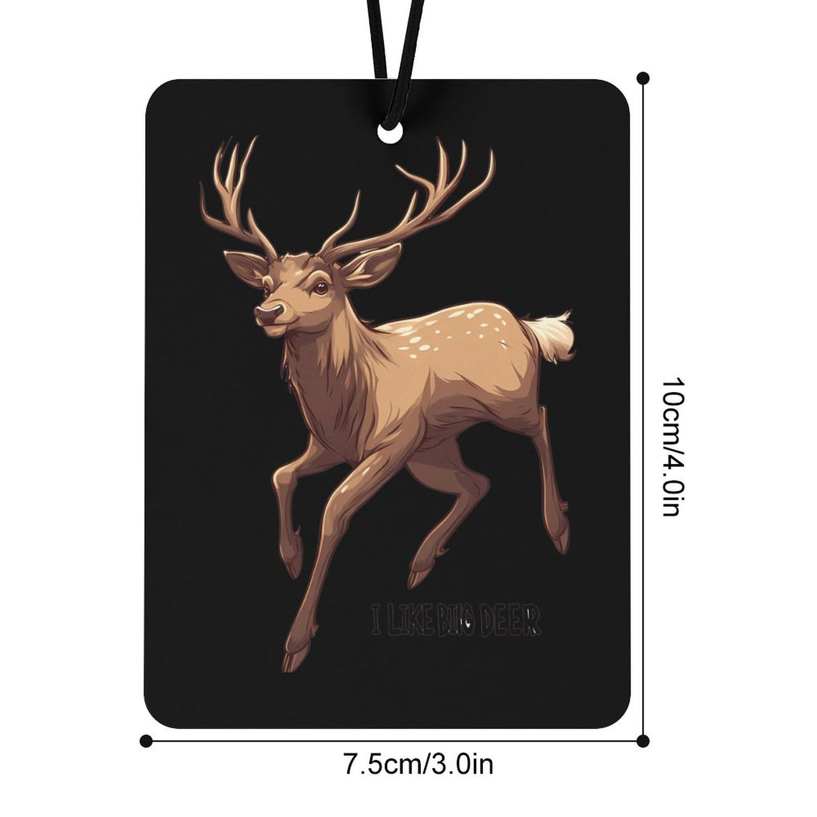 I Like Big Deer Car Air Freshener Hanging Aromatherapy Tablets for Car Accessories Square