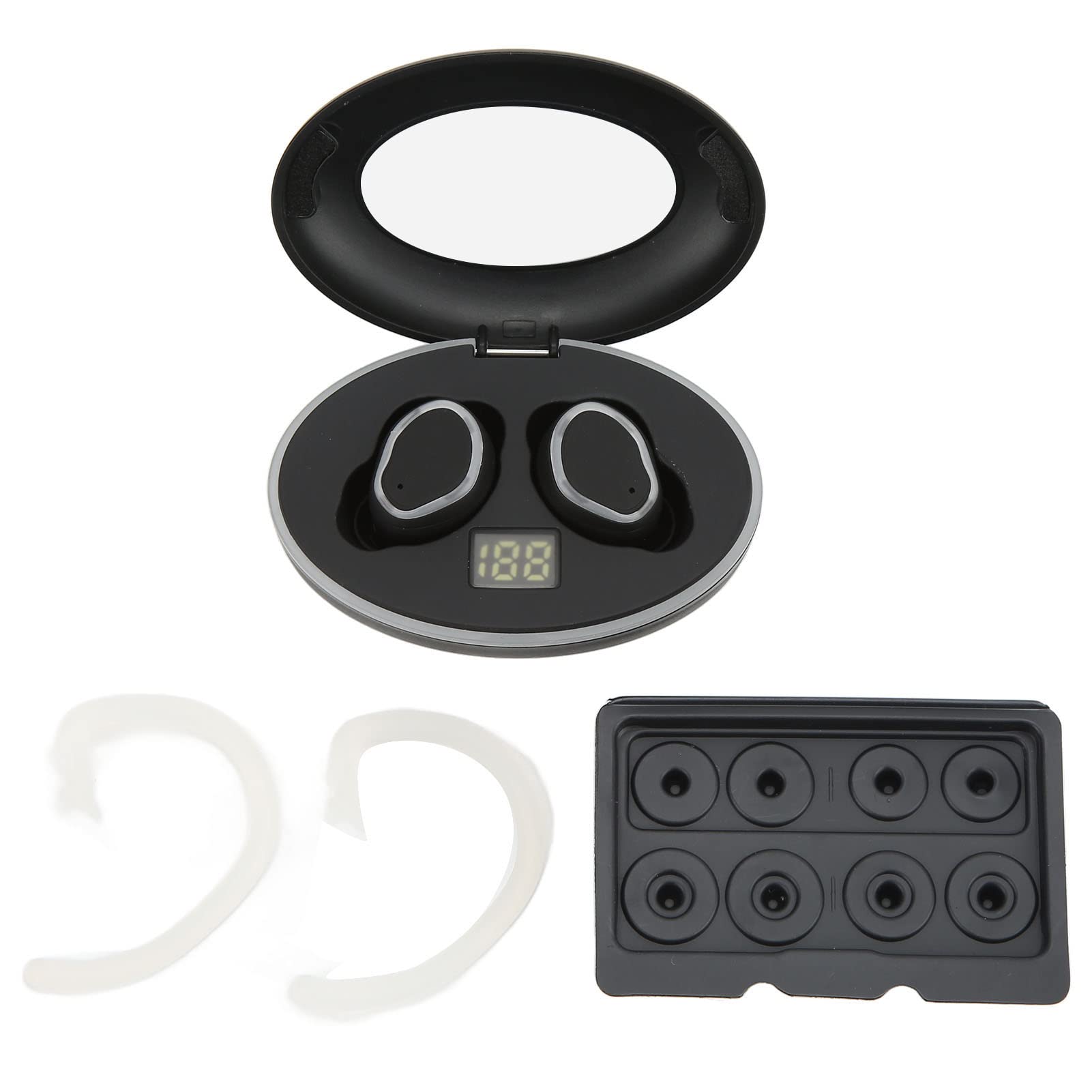 Chrees Cuffie Bluetooth Sportive, Auricolari BT Wireless con Bassi Potenziati, Riduzione del Rumore e Ganci Auricolari Anti-smarrimento, Ideali per Sport, Palestra, Corsa e allena