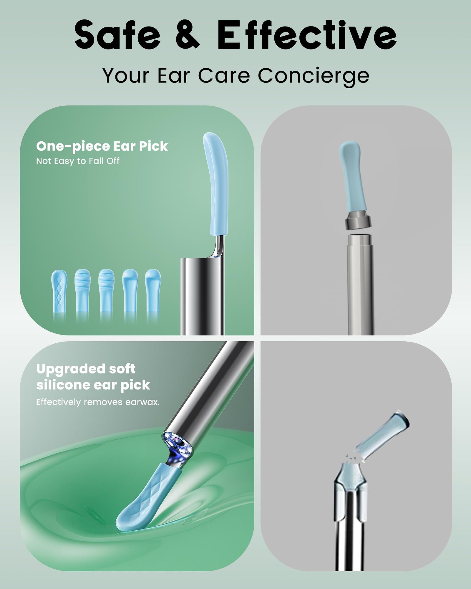 LEIPUT Ear Wax Removal - Ear Cleaner with 1080P Camera - FSA&HSA Black — Amazon image 5