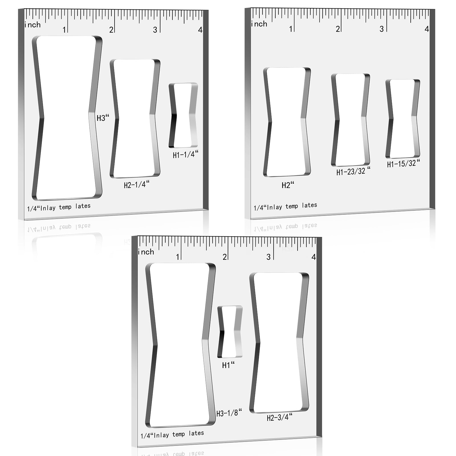 Nuanchu 9 in 3 Butterfly Router Templates for Woodworking Bowtie Router Jig Kit Decorative Jigs and Templates Butterfly Inlay Tools Accessories