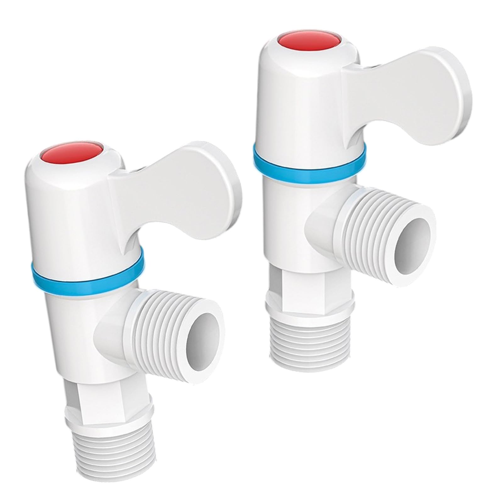 Msioytog 4 Point Pp Angle Val 2Pcs Bathroom Faucet Set Not Drips Burst Proof Designs Sink Tap Not Erosion Kitchen Faucets For Kitchen Installation Long Service Bathroom Tap