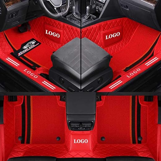 8X-SPEED Car Floor mats, Custom Double Layer Carpet for 97% Coupe Sedan SUV & Truck Model Non-Slip Luxury Leather Floor Liner