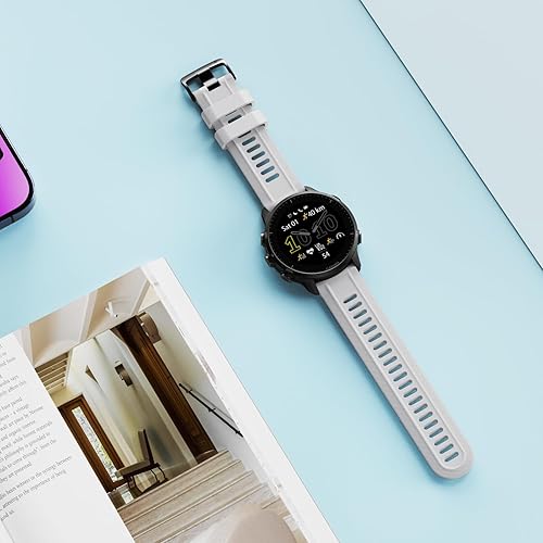 Miniatura 29 de ANCOOL Correa de reloj Garmin Instinct / Forerunner 955, correas de silicona suave de 0.866 in para Forerunner 945/Instinct 2/Forerunner