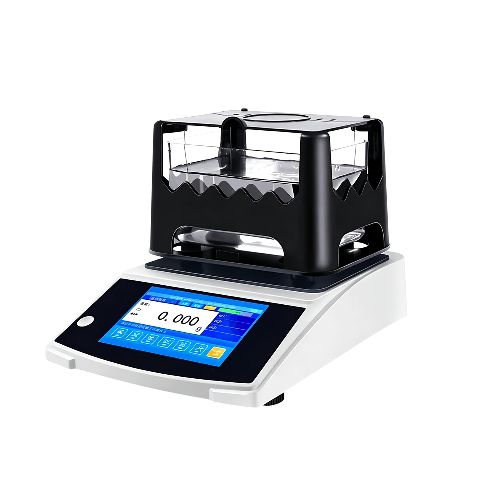 Qlbnxks Soild Densimeter Measuring Densitometer Resolution 0.001 G/Cm³ 300/600/1200g for Metal/Rubber(Size:1200g)