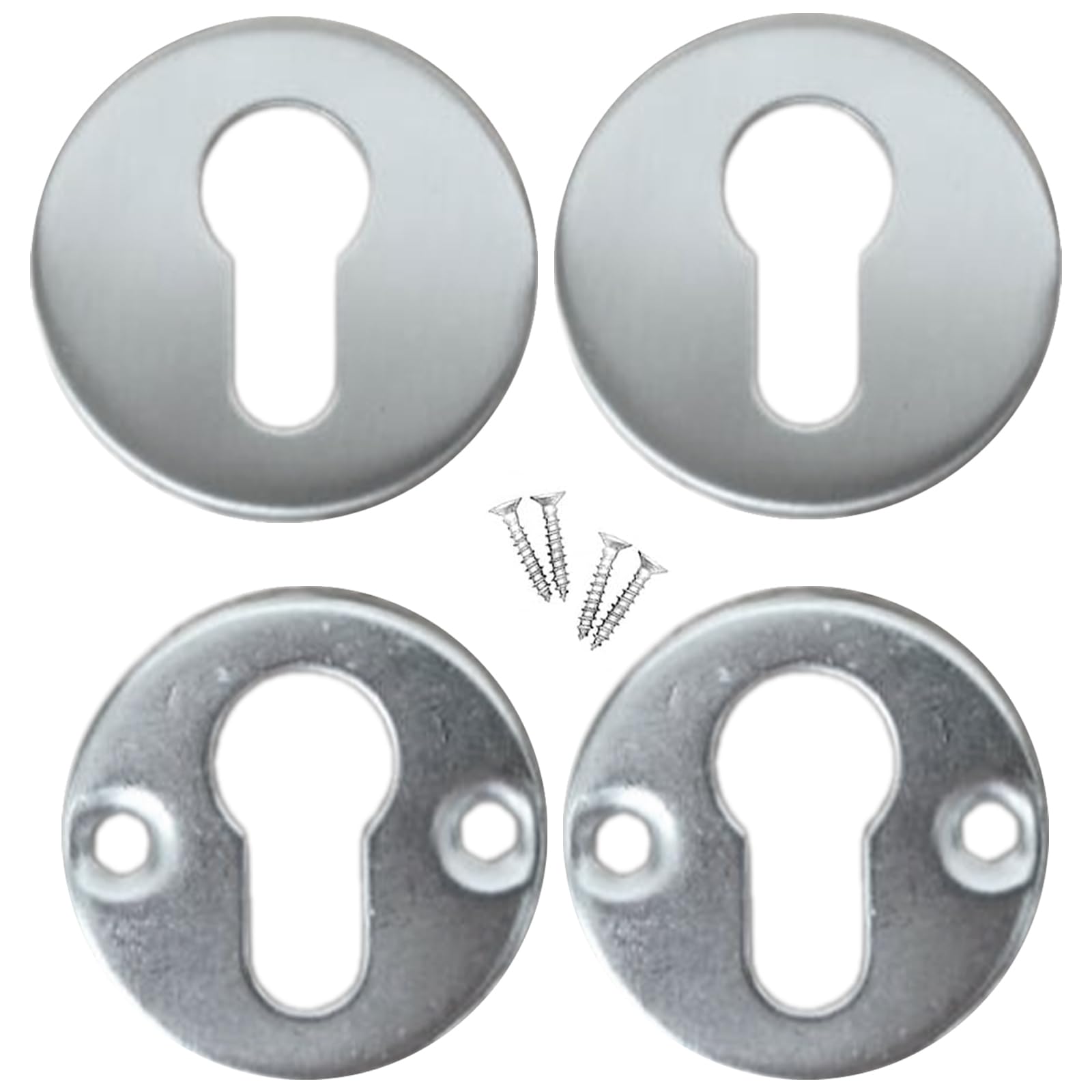 UEKPDM Euro Lock Escutcheon, Round Stainless Steel Keyhole Cover