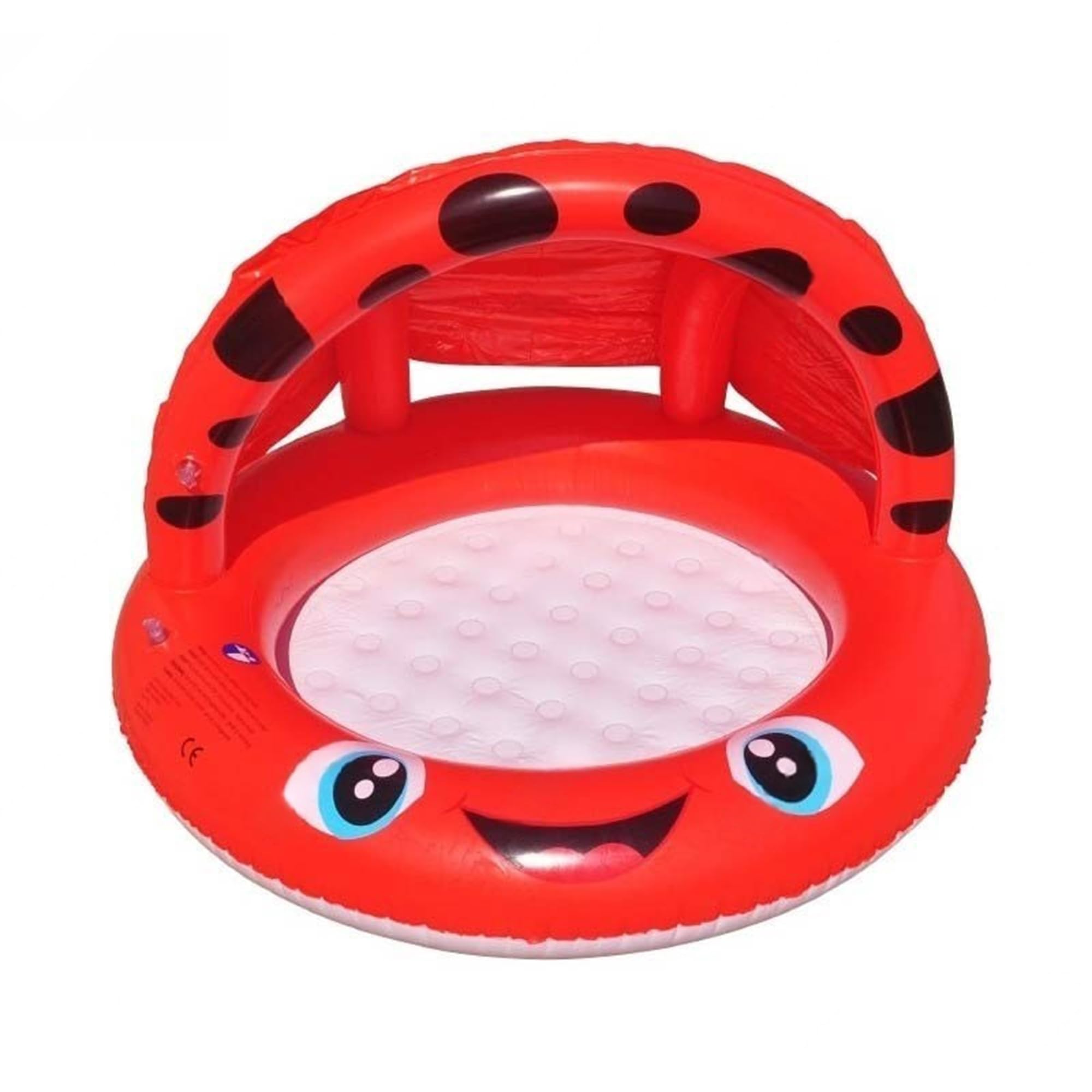 Sicignano | Piscina hinchable mariquita Ø92x62h cm - Fondo suave, diseño divertido para niños, ideal para jardín y playa
