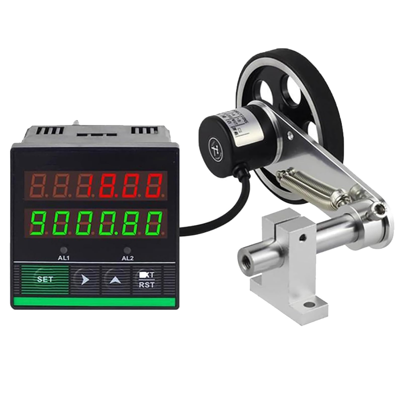 Digitaler Längenzähler Zähler, Rollrad Messgerät mit LED-Anzeige, Reichweite 0-999999, Mechanisches Längenmesswerkzeug für Angelschnur, Kabel, Draht