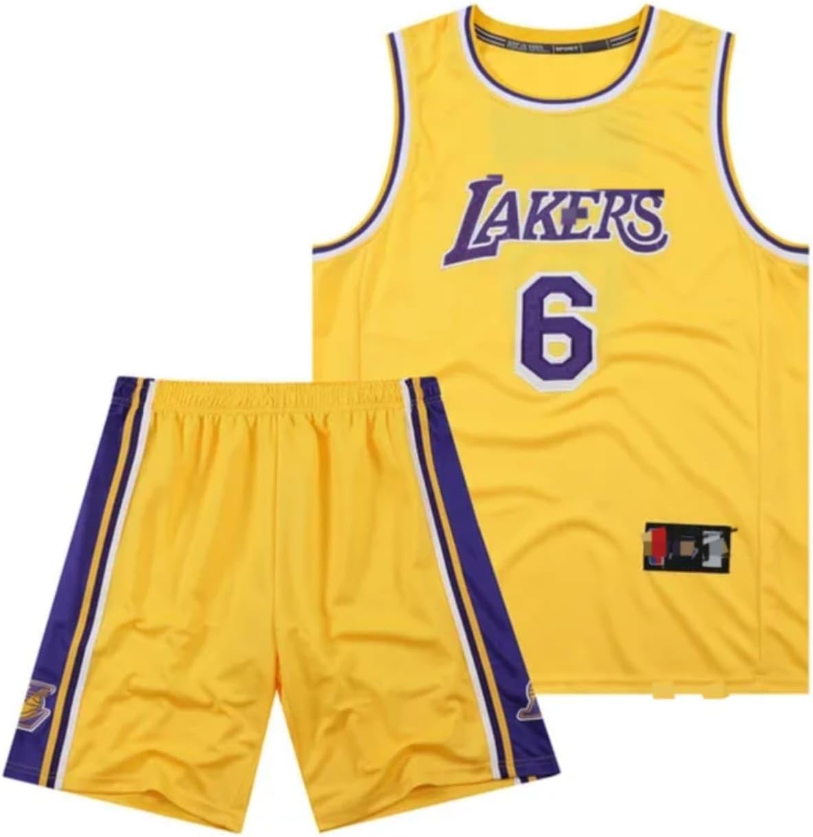 Basketball Jersey #6 Lebron Sports Basketball Sleeveless Suit, 2-Piece Basketball Performance Tank Top Set Basketball Kids Jersey Vest Shirt+Short.