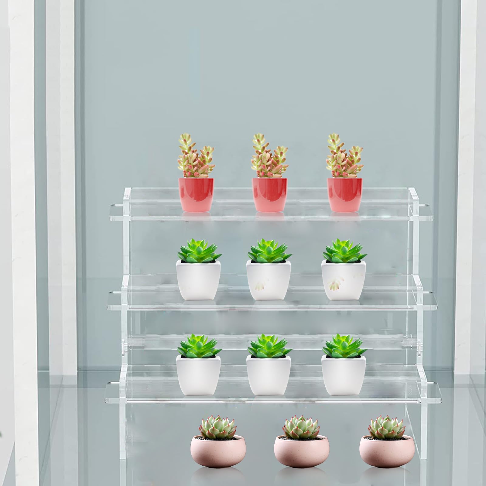 Présentoir Acrylique Transparent à Plusieurs Niveaux Personnalisé