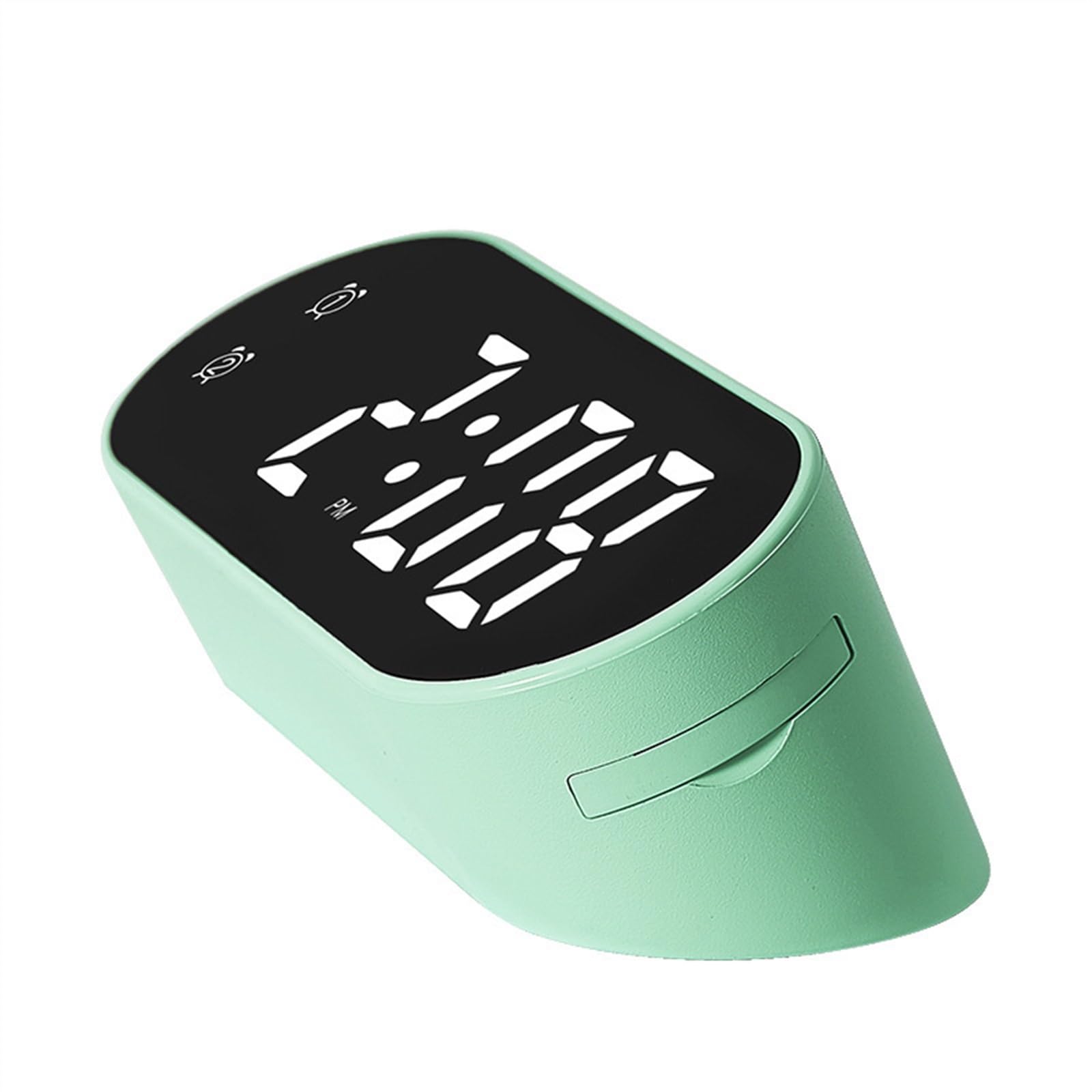 FDEFIRTFG Alarm clock, Mini Digital Temperature Date Snooze Table Clock Dual Alarm 99 Min Timing Countdown 12/24H(Green)