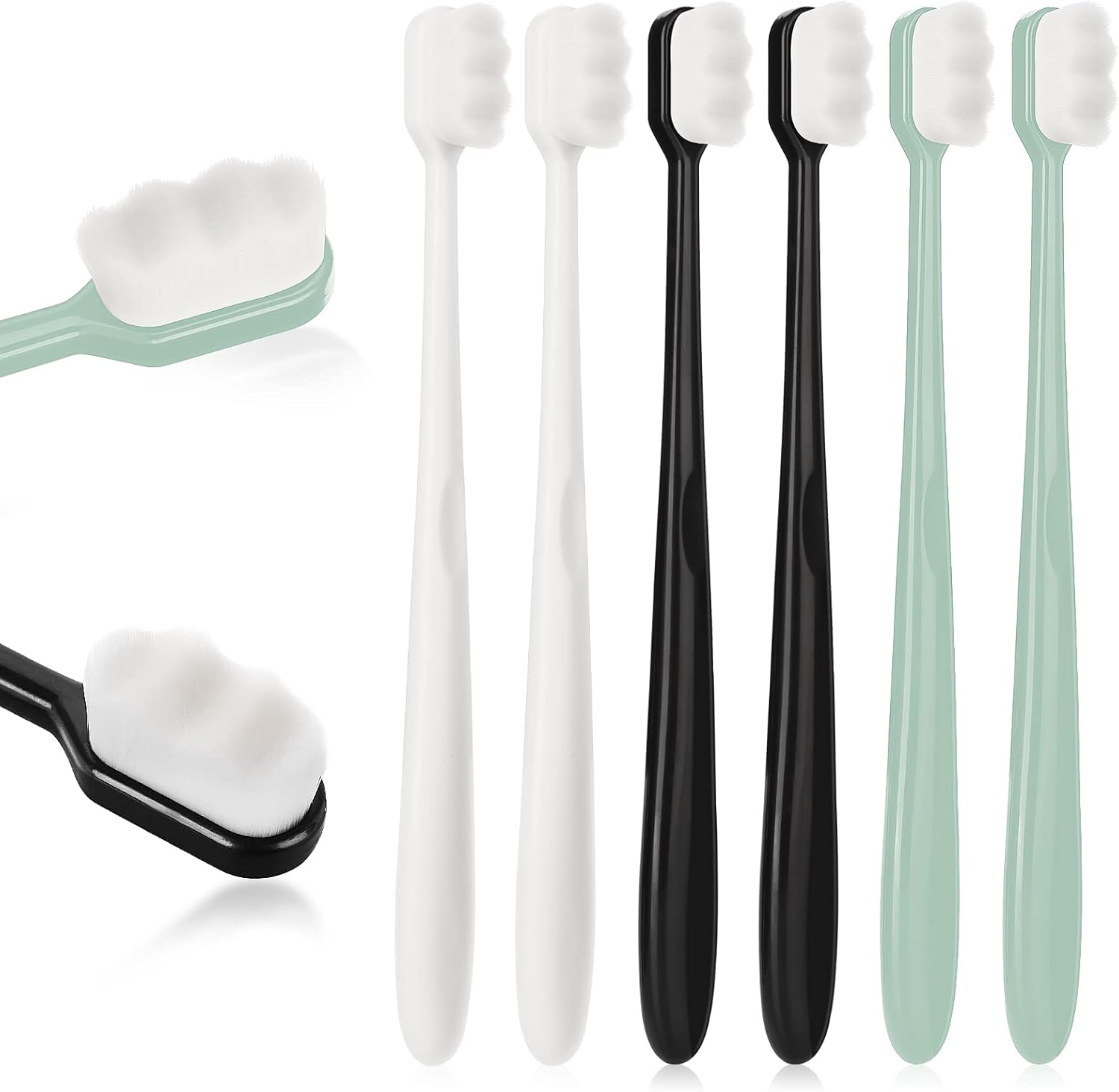 WLLHYF 6 PCS Extra Soft Toothbrush Micro Nano Toothbrushes