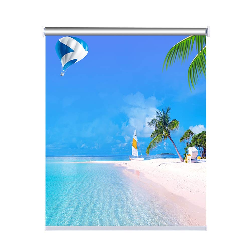 ZXL Rolety premium do biura, 100% zaciemnienie ochrona przed promieniowaniem UV wodoodporne zasłony okienne, 60 cm/80 cm/100 cm/120 cm szerokości (rozmiar: 100 x 120 cm)