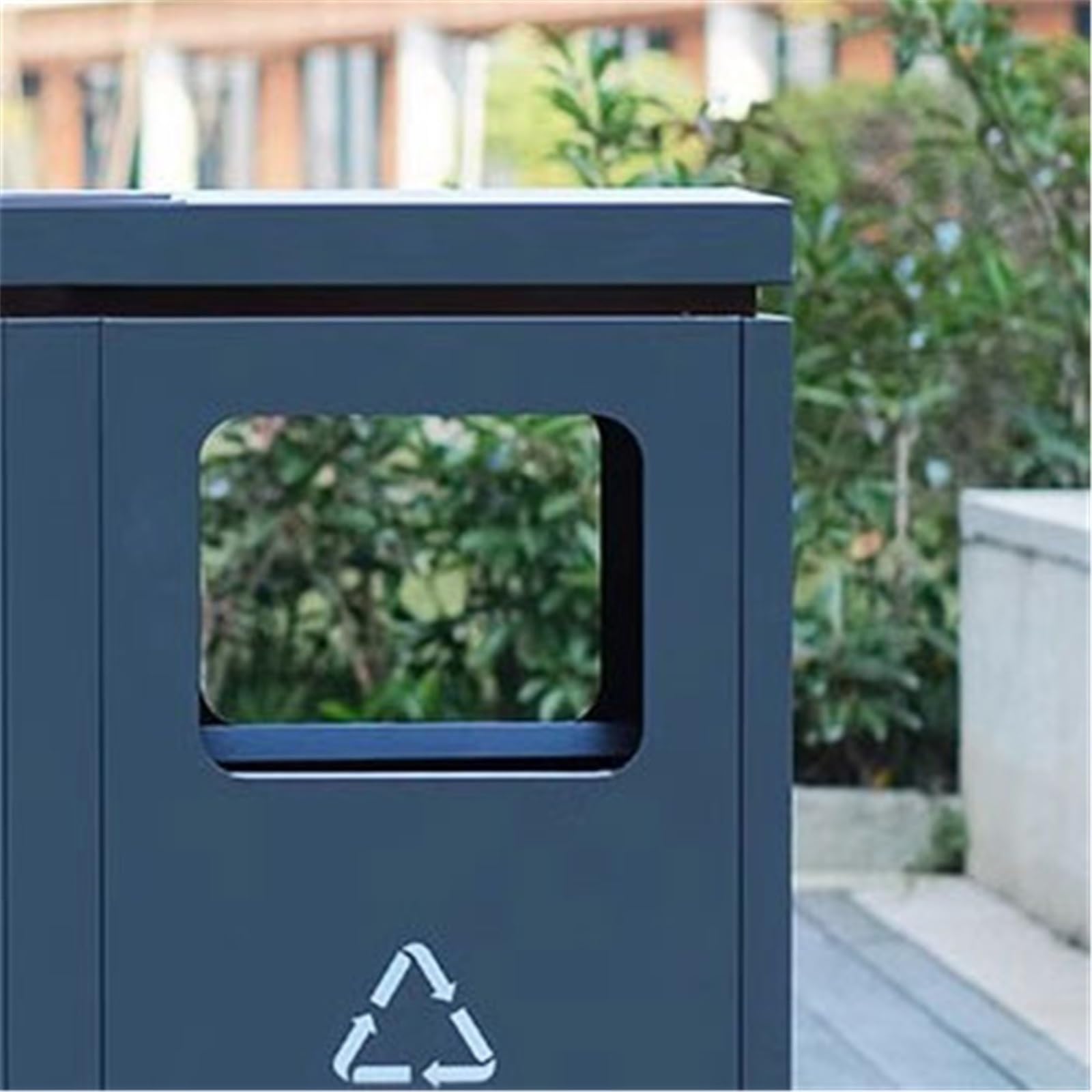 Papelera de Reciclaje Bote de Basura de Metal for Cubo de Basura clasificado al Aire Libre