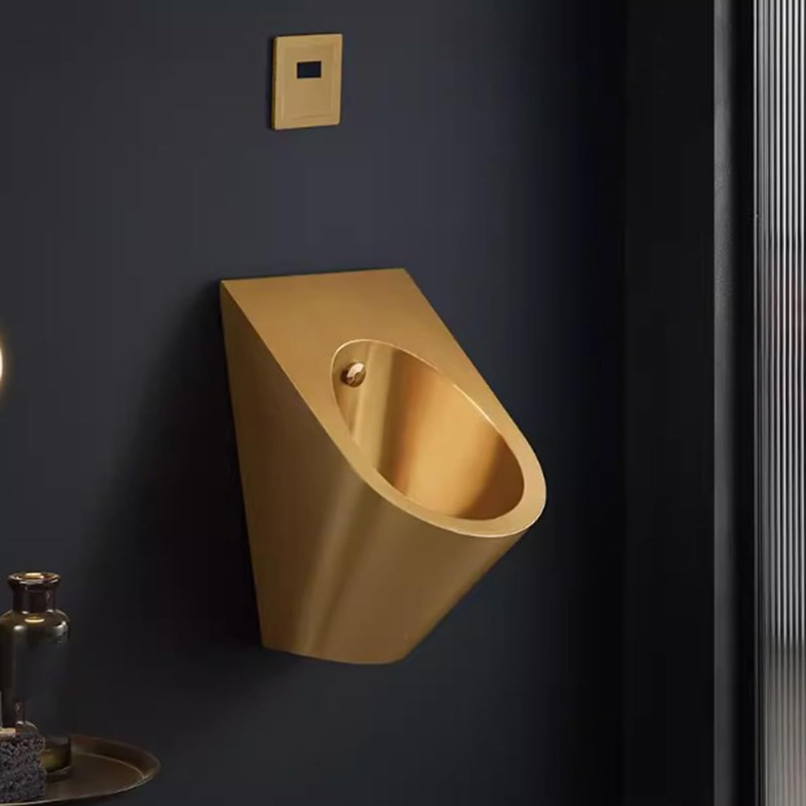 iumLeap 304 Stainless Steel Urinal,Wall Mounted Urinal,Bar Urinals,Vertical Intelligent Induction Flush Urinal,Family Bathroom Toilet with Sensor,for Home,Hotels,Shopping (B)