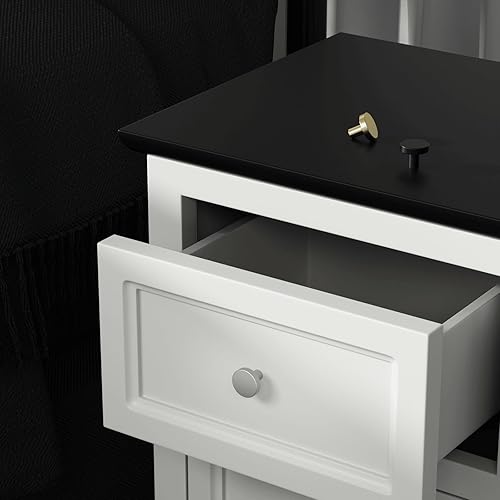 Miniatura 7 de homdiy Paquete de 15 pomos redondos de níquel cepillado para cajones de cocina, pomos de metal para aparador, manijas de gabinete para cajones de