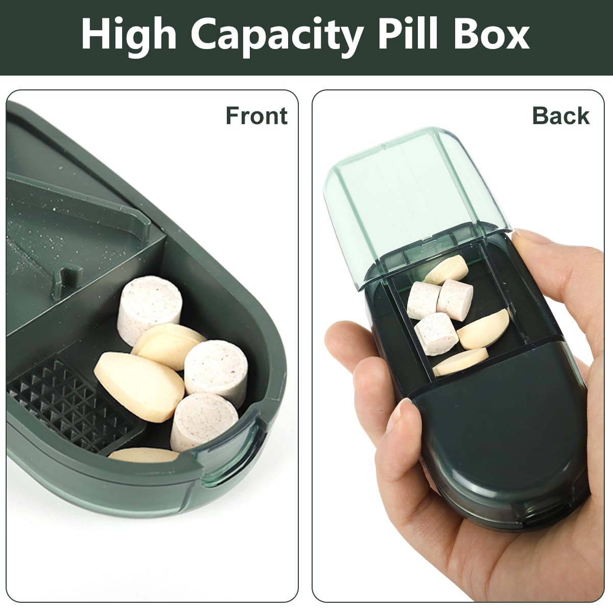 HANNEA® Pill Cutter Splitter for Small Pills, V-Shaped Design for Vitamins 3
