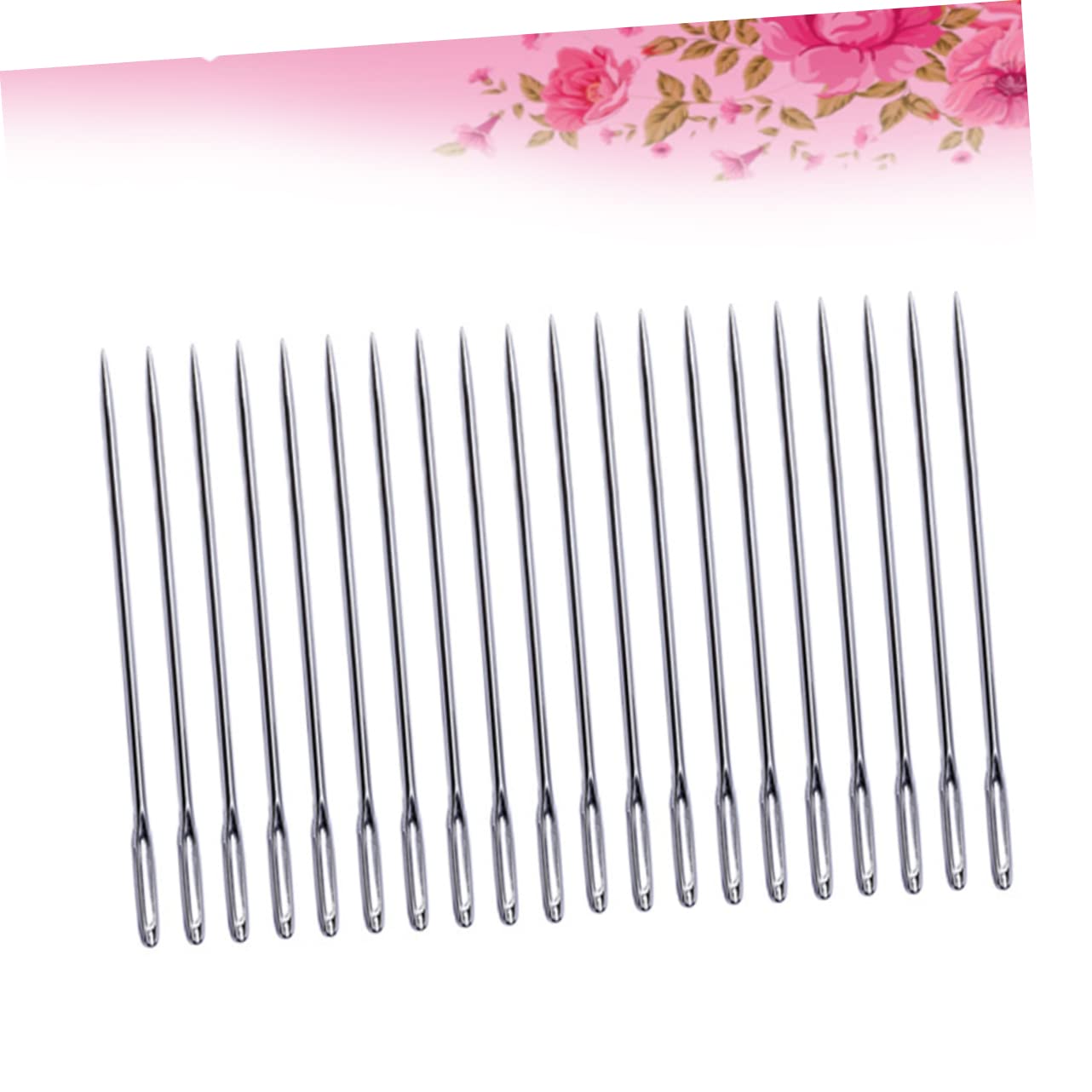 STOBOK 100 Agujas de Coser de Ojo Grande y Romas para Bordado y Punto de Cruz, Acero Inoxidable Resistente al Óxido, Fáciles de Enhebrar para Manualidades y Costura Decorativa