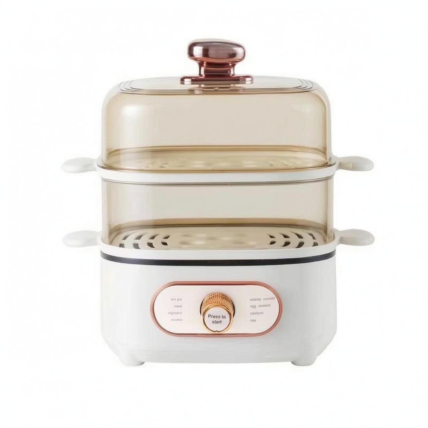 Translucent Electric Food Steamer Compact Two-Level Food Steamer, Us 110V|Steamers|Collectibles-image-47