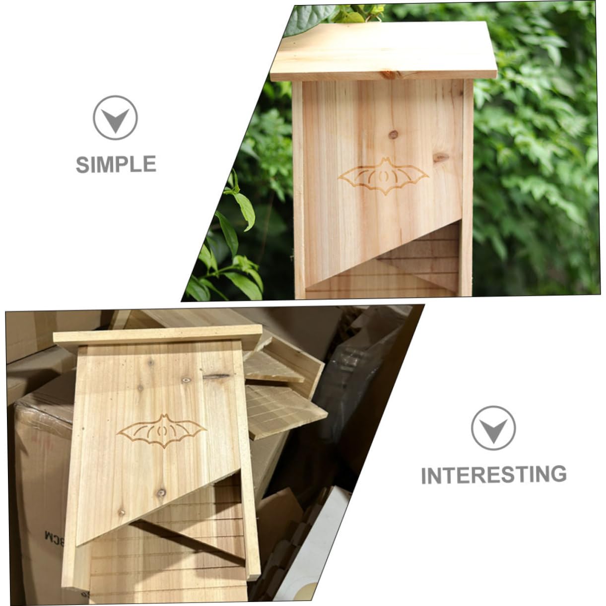 Fledermauskasten Aus Holz Für Draußen Fledermausunterstand Für Garten Handgefertigtes Fledermaushaus Haustierhaus Für Wetterfest Und Haltbar