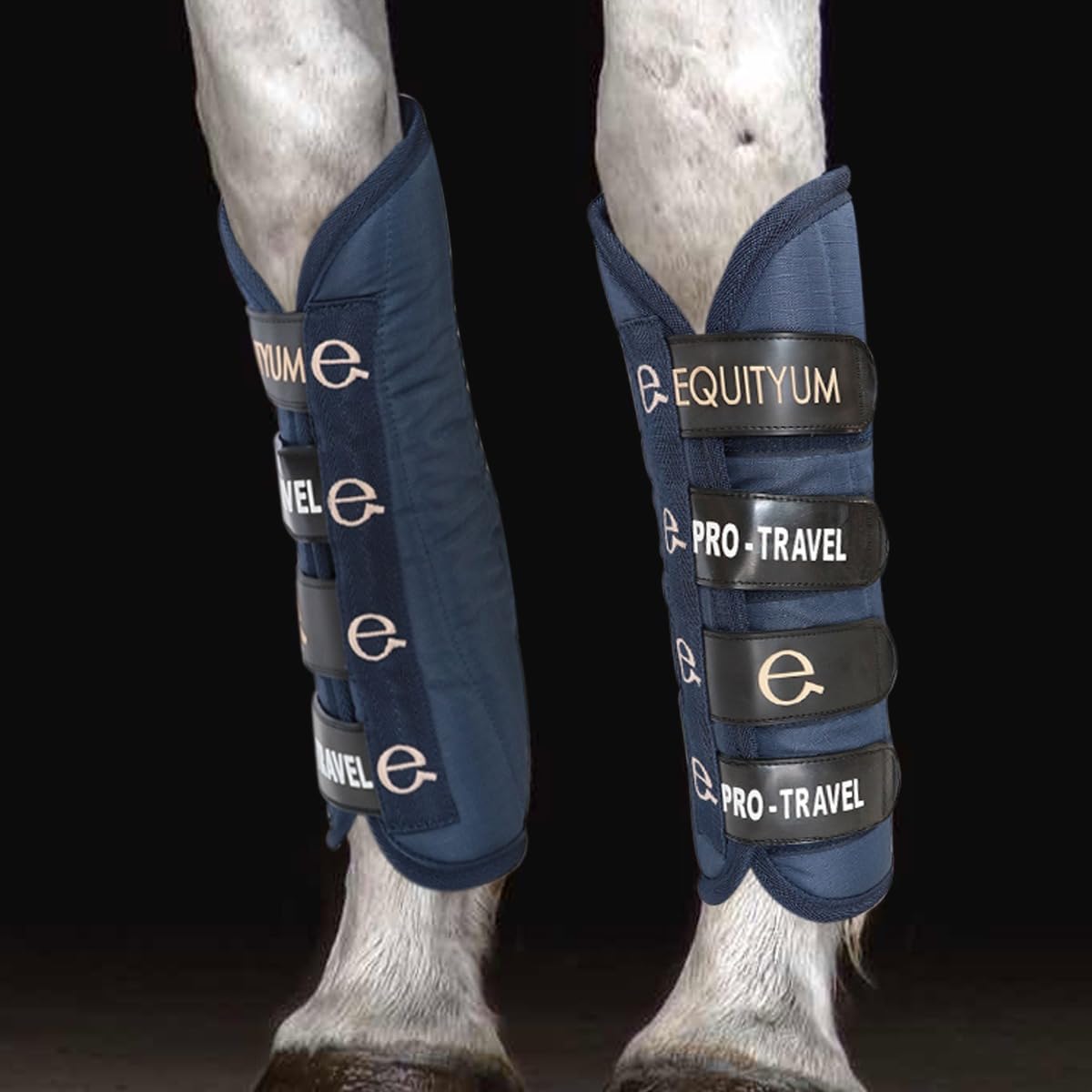 Equityum - Paragolpes de transporte para caballos, accesorios de alta calidad, equipos resistentes y transpirables para equitación, cómodos e ideales para propietarios de caballos (azul, cob)