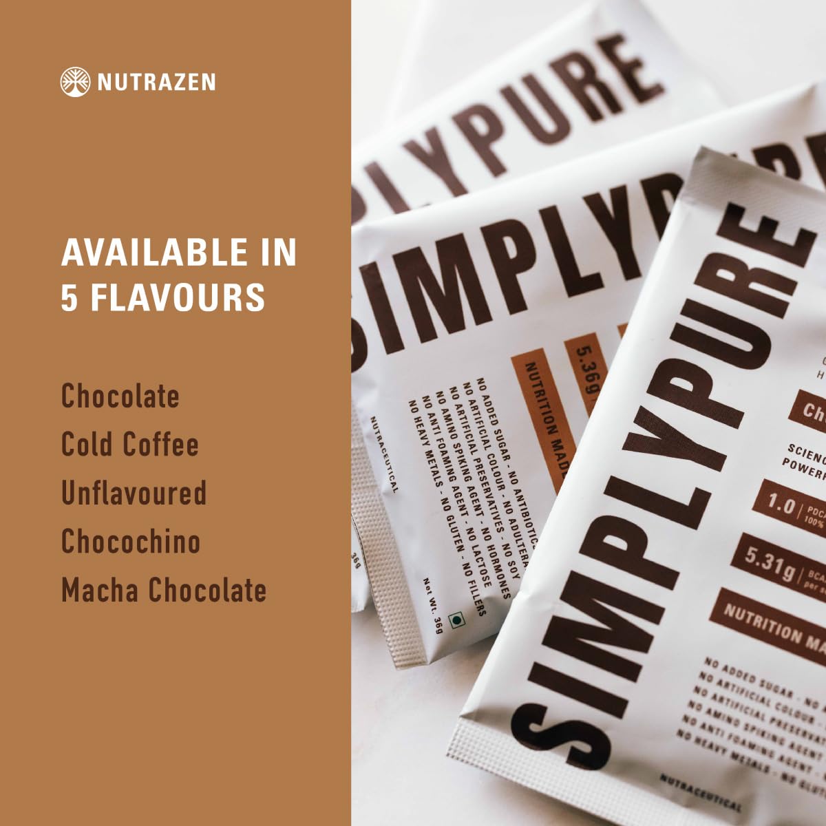 Nutrazen SimplyPure Fermented Yeast Protein Powder - Cold Coffee - 1kg | 25.5g Complete Protein | Muscle Recovery & Lean Muscle Support | Vegan Protein Powder for Gym, Fitness & Active Lifestyle | PDCAAS 1.0 | Easy to Digest with Probiotics & Enzymes — Amazon image 9