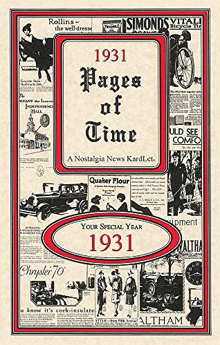 1931 Pages of Time 24-page Greeting Card/Booklet