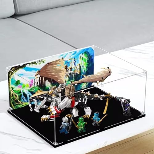 Preisvergleich Produktbild FYHCY Transparente Acryl-Vitrine, kompatibel mit LE·GO 71809 Dragon Master, transparente, staubdichte Vitrine (Modell Nicht im Lieferumfang enthalten) 3MM