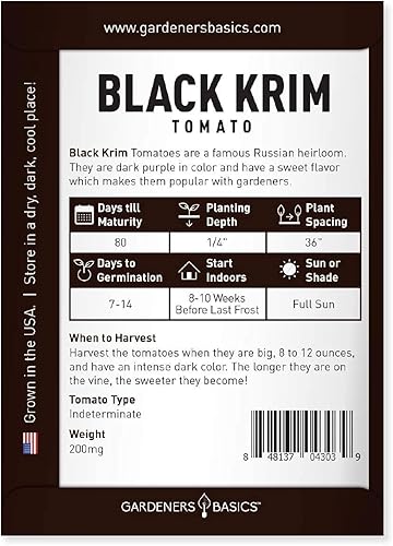 Miniatura 2 de Semillas de tomate negro Krim para plantar semillas tradicionales sin OMG para verduras de jardín casero son un gran regalo para jardinería por