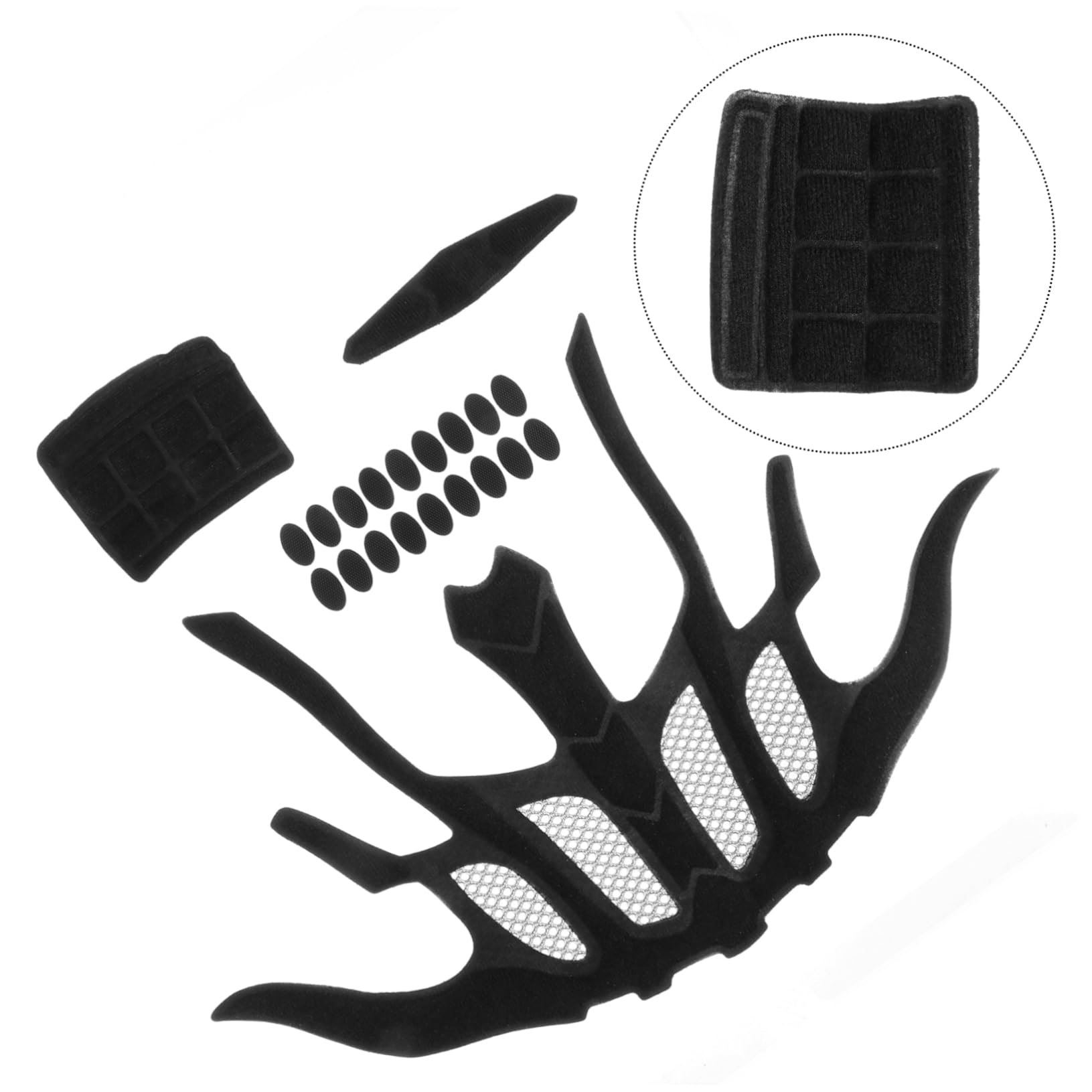 Mipcase 1set Cycling Helmet Pad Damping Sponge Cushion for Safety Helmets Absorbent Inner Liner Ergonomic Design for Comfort Includes Adhesive Dots