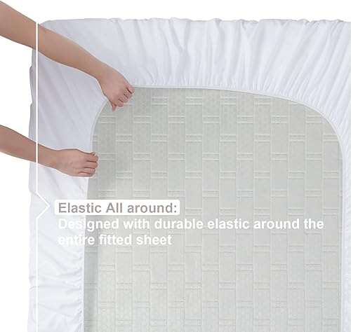 Miniatura 5 de Nestl - Juego de sábanas. Juego de sábanas 1800 con bolsillo profundo  Sábanas de microfibra de doble cepillado lujosas de hotel  Sábana de colchón