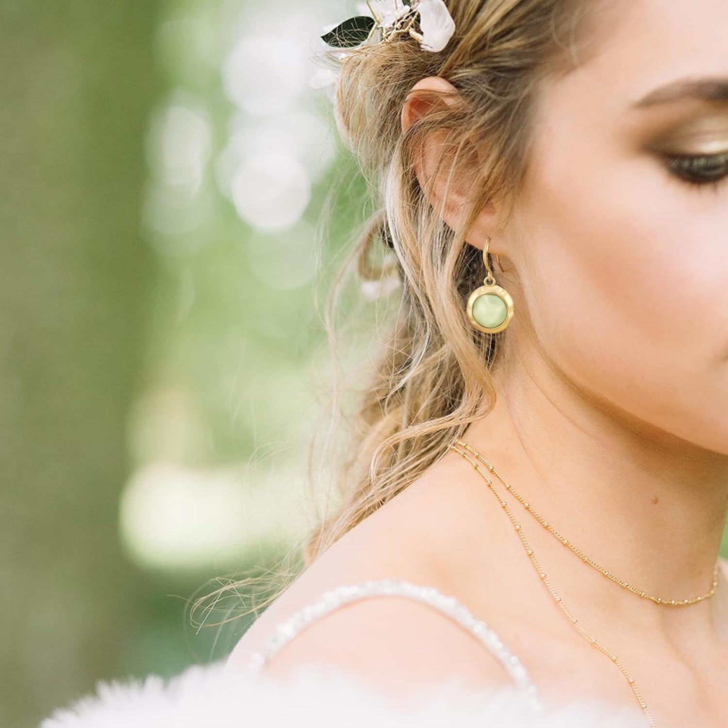 Gold Earrings 14k Gold Plated Hoop Earrings Dainty Pearl hoop Disc Coin Bead Starfish Teardrop Circle Dangle Drop Earrings for Women Hypoallergenic Jewelry Gifts - Image 2