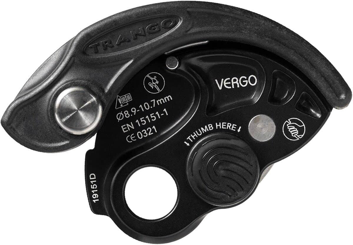 TRANGO Vergo Rock Climbing Belay Device, Black : Sports & Outdoors