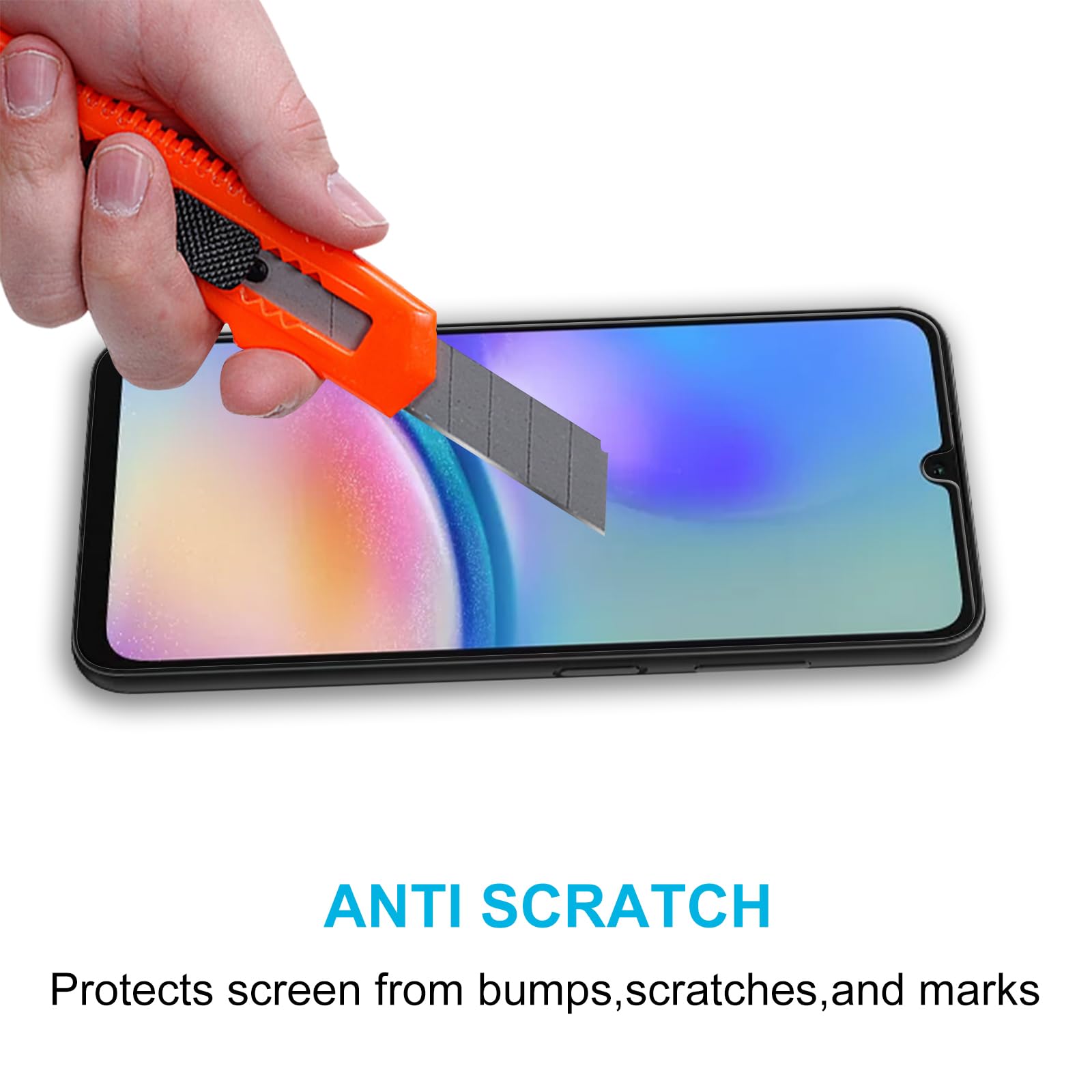 Didisky Custodia Cover per Samsung Galaxy A55 5G + 3 Pezzi Pellicola Protettiva in Vetro Temperato, Resistente ai GraffiSilicone AntiurtoTrasparente TPU Protezione Cover
