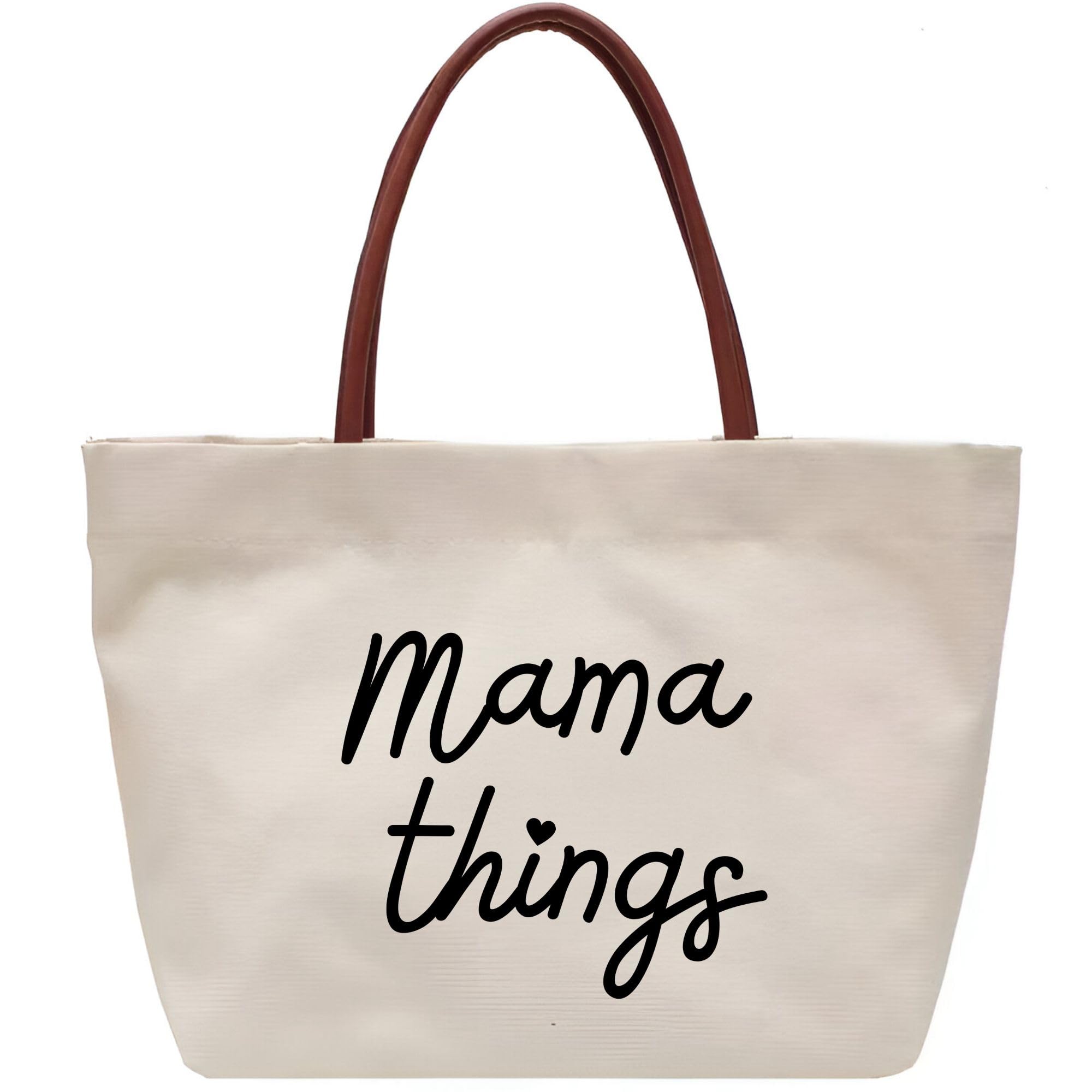OFLARGA Mama Things Mom Mama Bag Gifts Momlife Tote for Hospital,Essentials Shopping, Beach, Travel